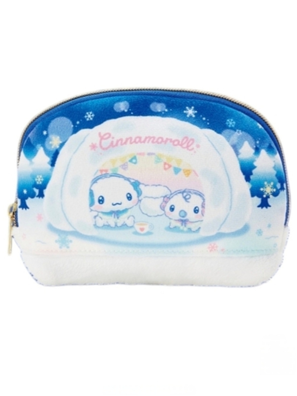 Sanrio Cinnamoroll and Milk Playing In Snow Cosmetic Pouch